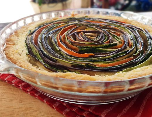 torta espiral de legumes