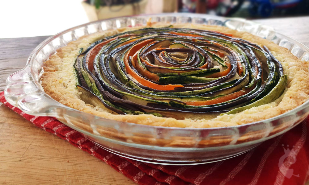 torta espiral de legumes