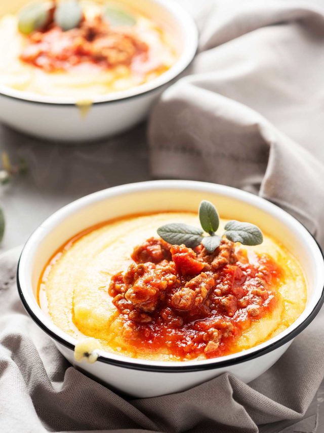 Polenta na panela de pressão