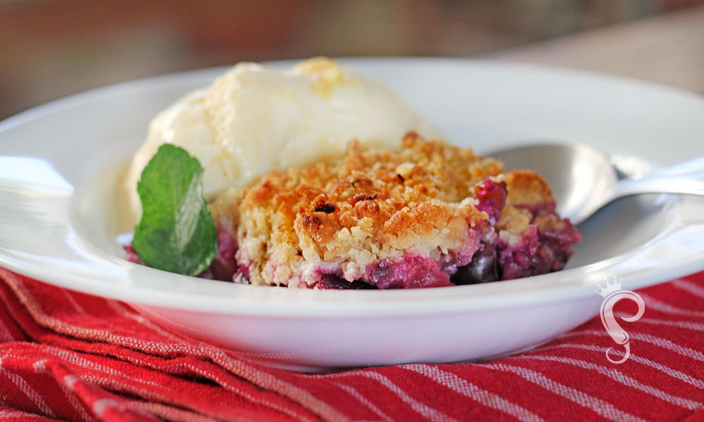 receita de crumble de uva